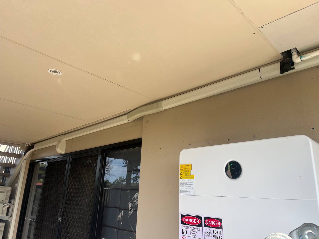 Before: Cover up Aircon pipes