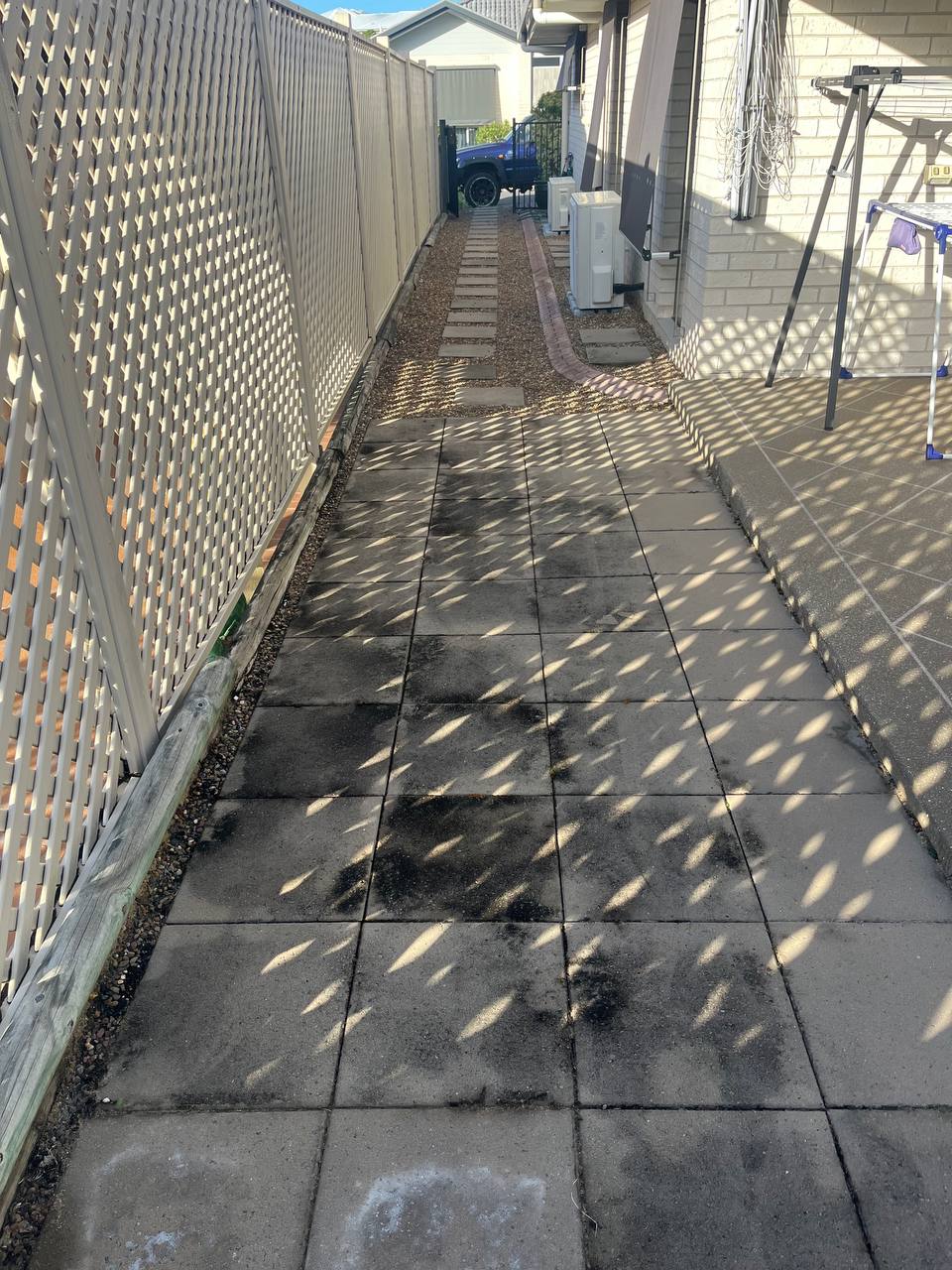 Before: Pressure wash.